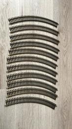 Fleischmann H0 rails bocht 11 stuks nr 6024 in nette staat, Gebruikt, Gelijkstroom, Fleischmann, Rails