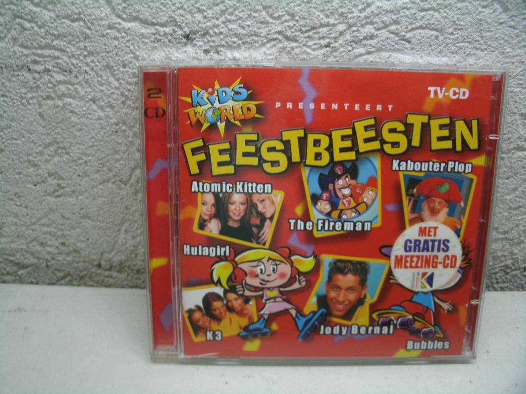 cd 182 feest beesten kids world 2001, Ophalen of Verzenden, Zo goed als nieuw