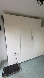 Witte Kledingkast met Deuren en Planken, Huis en Inrichting, Kasten | Kledingkasten, Ophalen, Gebruikt, Overige materialen, 200 cm of meer