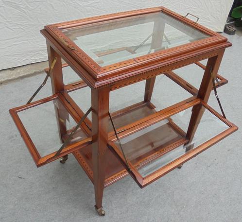 Prachtig theekastje  vitrinekastje vitrine  theemeubel, Antiek en Kunst, Curiosa en Brocante, Ophalen of Verzenden