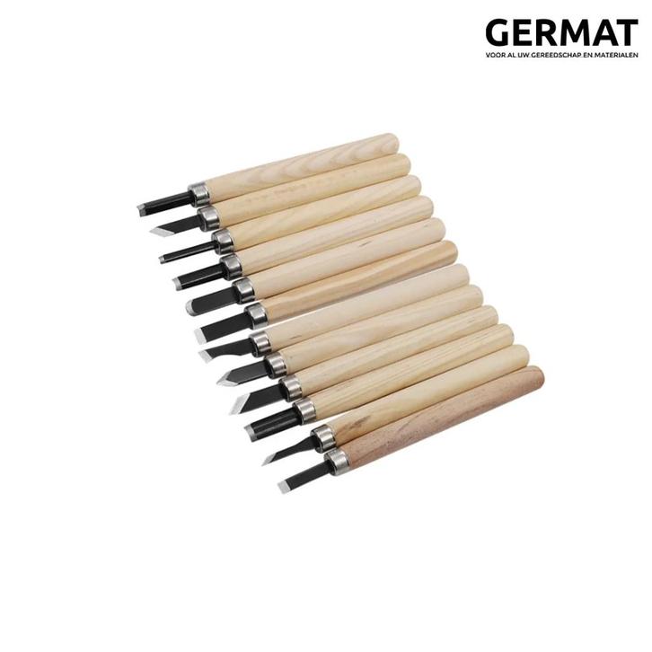 Houtbeitel / Houtbewerking graveer set 12 delig, Hobby en Vrije tijd, Knutselen, Nieuw, Gereedschap of Toebehoren, Verzenden