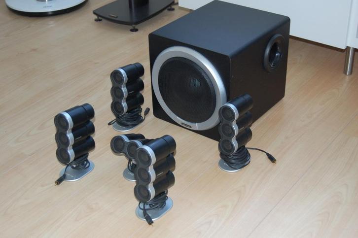 Cambridge I-trigue 5600 5.1 pc speakerset, Computers en Software, Pc speakers, Gebruikt, Audiokanaal 5.1, Ophalen