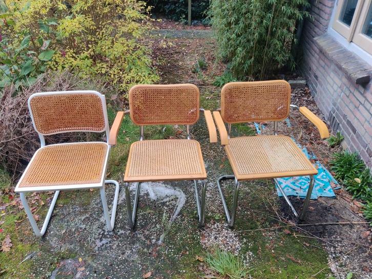 Vintage webbing stoelen set (3 stuks), Huis en Inrichting, Stoelen, Ophalen
