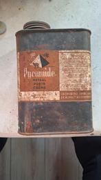 Oud blik Pyramide metaalpoetscreme, Antiek en Kunst, Ophalen of Verzenden