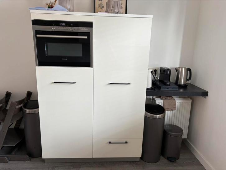 Keukendeel schuller gebroken wit, Huis en Inrichting, Keuken | Complete keukens, Gebruikt, Enkelwandige keuken, Wit, Kunststof