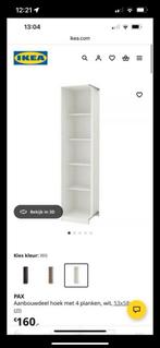 IKEA PAX hoek aanbouwdeel met 4 planken en 6 laden in wit, Huis en Inrichting, Kasten | Kledingkasten, Ophalen