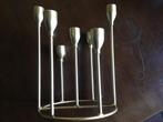 KANDELAAR 7-ARMIG MESSING-/ KOPERKLEURIG, Ophalen of Verzenden, Nieuw, Kandelaar, Minder dan 25 cm