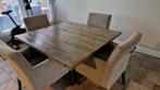 Keukentafel met 4 stoelen, Huis en Inrichting, Tafels | Eettafels, 100 tot 150 cm, 100 tot 150 cm, Gebruikt, Eikenhout