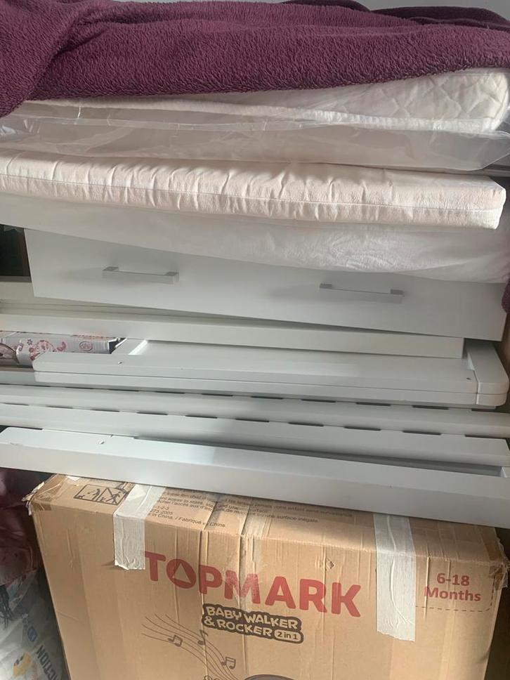 Baby pakket, Kinderen en Baby's, Kinderkamer | Beddengoed, Gebruikt, Overige typen, Wit, Jongetje of Meisje, Ophalen