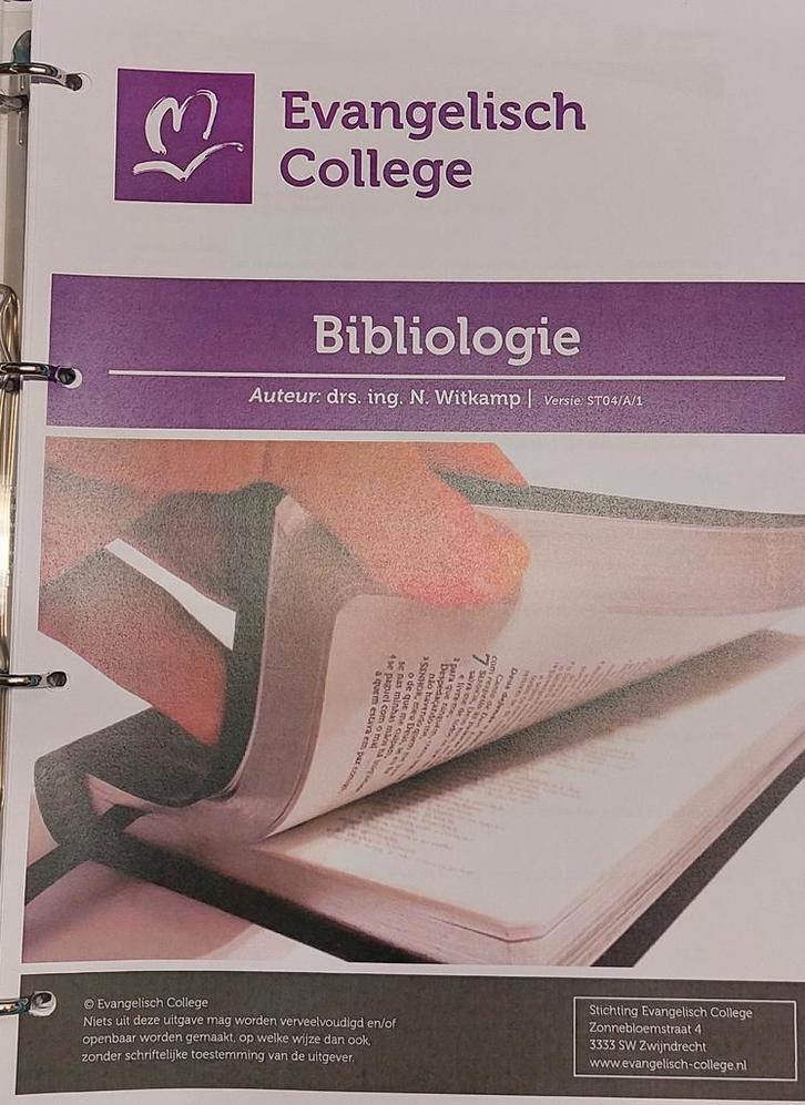 Bibliologie - Evangelisch College, Boeken, Godsdienst en Theologie, Gelezen, Christendom | Katholiek, Christendom | Protestants