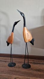 Art vogels hout/ ijzer, Antiek en Kunst, Kunst | Designobjecten, Ophalen