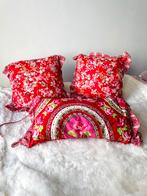 Pip studio sierkussens set x3 rood/roze chinese rose, Ophalen of Verzenden, Zo goed als nieuw, Rood, Vierkant