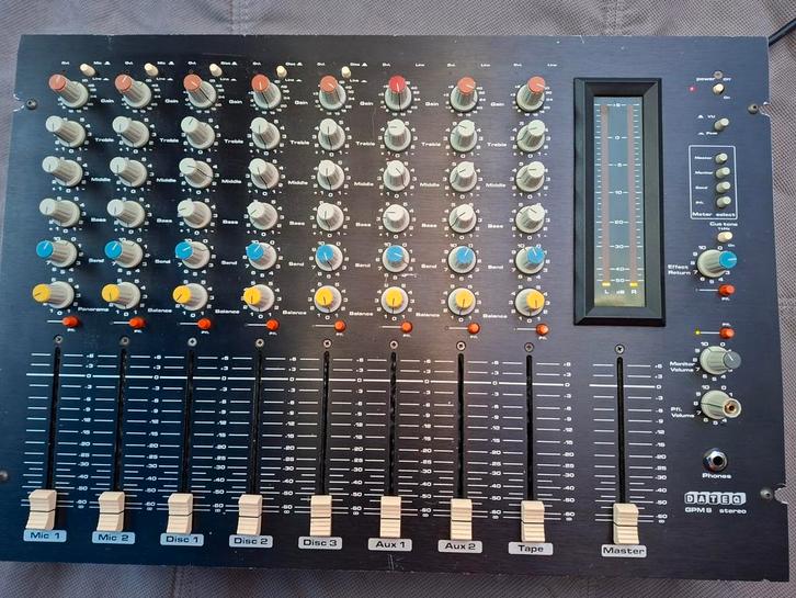 Dateq GPM8 mengpaneel., Muziek en Instrumenten, Mengpanelen, Gebruikt, 5 tot 10 kanalen, Microfooningang, Ophalen