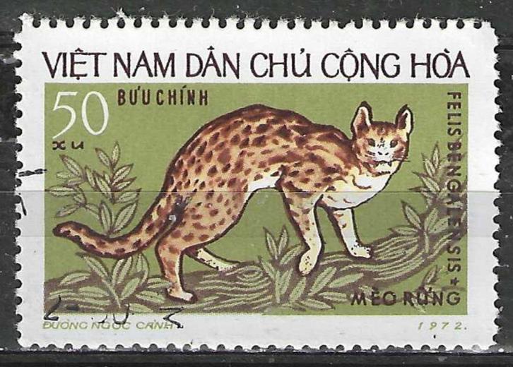 Noord-Vietnam 1973 - Yvert 788 - Wilde Dieren - 50 xu (ST), Postzegels en Munten, Postzegels | Azië, Zuidoost-Azië, Verzenden