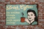 Koffiehoek Koffiecorner Koffiebordjes Coffee Signs, Huis en Inrichting, Cave & Garden, Verzenden, Nieuw, Kouwe Hoek 1B, Waddinxveen