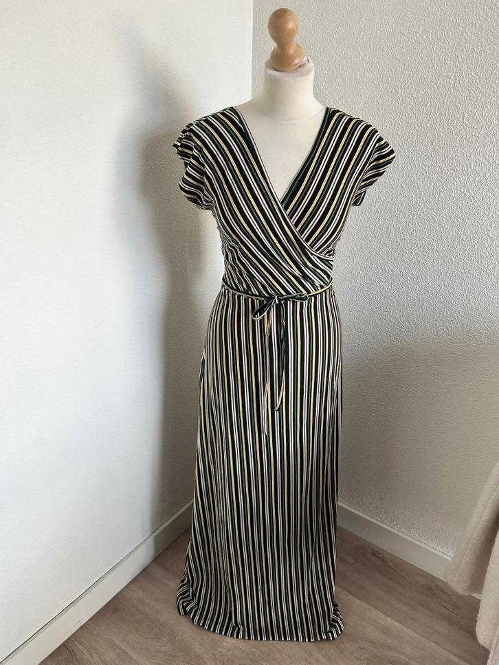 King Louie maat L NIEUW retro maxi lange jurk 2609, Kleding | Dames, Jurken, Nieuw, Maat 42/44 (L), Blauw, Onder de knie, Ophalen of Verzenden