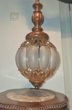 Vintage Herda hanglamp van amberglas, Huis en Inrichting, Lampen | Hanglampen, 50 tot 75 cm, Glas, Vintage, Ophalen of Verzenden