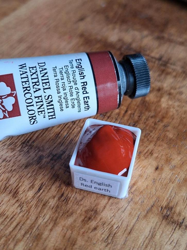 Daniel Smith Aquarel - English Red Earth - ½ napje, Hobby en Vrije tijd, Schilderen, Ophalen of Verzenden