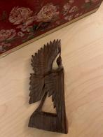 Houten Kraanvogel Beeldje houtsnijwerk, Ophalen of Verzenden