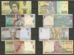 Indonesië 2x 1000 +2000+5000 Rupiah 2013/14/16/09 UNC r-198, Verzenden, Zuidoost-Azië, Setje