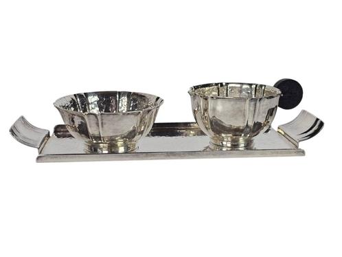 Art Deco - Gero Zeist - roomstel - ontwerp Georg Nilsson, Antiek en Kunst, Antiek | Goud en Zilver, Zilver, Ophalen of Verzenden