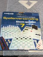 Glazen Speelset met 7 variaties, Hobby en Vrije tijd, Gezelschapsspellen | Bordspellen, Een of twee spelers, Ophalen of Verzenden
