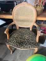 Vintage stoel met luipaardprint barok, Gebruikt, Bruin, Ophalen of Verzenden, Eén