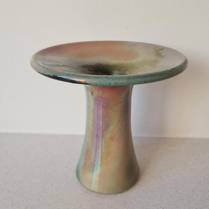 Mobach kandelaar vaas glans lusterglazuur iriserend, Antiek en Kunst, Antiek | Keramiek en Aardewerk, Ophalen of Verzenden