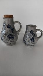2 Duitse stenen wijnkannetjes., Antiek en Kunst, Ophalen of Verzenden