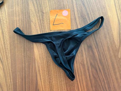 Lycra zwemstring, zwart, herenstring, maat L, Kleding | Heren, Badmode en Zwemkleding, Zwemslip, Maat 52/54 (L), Zwart, Ophalen of Verzenden