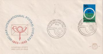 Nederland 1963 E57 Int. Postaal overleg 100 jr. z.a. open kl beschikbaar voor biedingen
