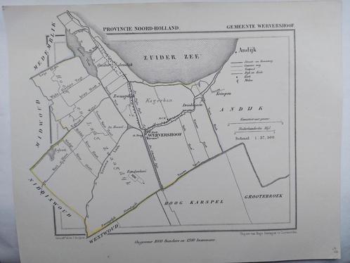 58 / Wevershoof Zwaagdijk Andijk Litho van J. Kuyper, Antiek en Kunst, Kunst | Litho's en Zeefdrukken, Ophalen of Verzenden