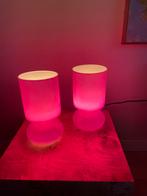 Ikea Lykta lamp 2x fuchsia roze glas vintage design, Ophalen of Verzenden, Zo goed als nieuw, Glas, Minder dan 50 cm