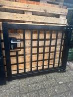 Spijlen poort 1000 x 800 RAL 9005, Tuin en Terras, Ophalen, Gebruikt, IJzer, Spijlenhekwerk