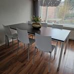 Presto Eettafel + 6 Stoelen, Ophalen, 100 tot 150 cm, Zo goed als nieuw, Vijf personen of meer