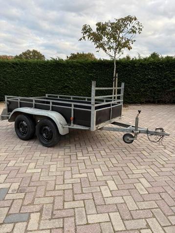 Dubbelasser aanhangwagen gegavaniseerd beschikbaar voor biedingen