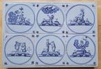 Zes tegeltjes met bijbelse voorstellingen, Antiek en Kunst, Ophalen of Verzenden