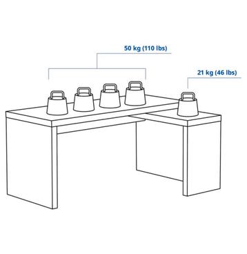 Ikea Malm bureau wit met uitschuifbaarblad - afbeelding 11