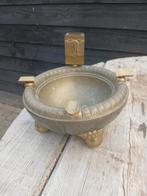 Bronzen Asbak met Lucifershouder, Ophalen of Verzenden, Brons