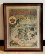 Ingelijste affiche brand bier de kroon wijlre, Verzamelen, Merken en Reclamevoorwerpen, Ophalen, Gebruikt, Reclamebord