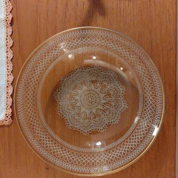 Bonbon- of koekschaal glas vintage beschikbaar voor biedingen