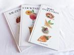 3x kookboeken: Sauzen - Cocktails - Hors d' oeuvres, Boeken, Tapas, Hapjes en Dim Sum, Ophalen of Verzenden, Zo goed als nieuw