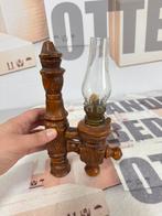 Antiek 1980 vintage wandlamp olielamp stormlamp lantaarn, Antiek en Kunst, Antiek | Lampen, Ophalen of Verzenden
