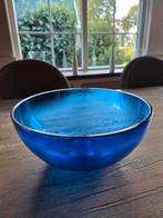 Grote blauwe schaal, Huis en Inrichting, Woonaccessoires | Vazen, Blauw, Ophalen of Verzenden, Minder dan 50 cm, Glas
