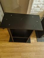 Zwarte Houten Tafel met Opbergruimte, Ophalen, Minder dan 50 cm, Gebruikt, Minder dan 25 cm