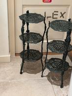 Gietijzeren plantentafels (2 stuks) - 63 cm hoog, Huis en Inrichting, Woonaccessoires | Etagères, Ophalen, Gebruikt