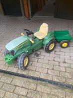 John deer trap tractor kleur groen met kar, Kinderen en Baby's, Speelgoed | Buiten | Skelters, Ophalen, Gebruikt, Overige merken