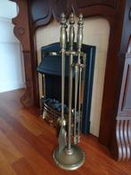 Antiek messing haardstel/ haardset, Antiek en Kunst, Ophalen, Koper