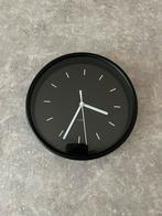 Zwarte Quartz klok, Huis en Inrichting, Woonaccessoires | Klokken, Ophalen of Verzenden, Zo goed als nieuw, Wandklok