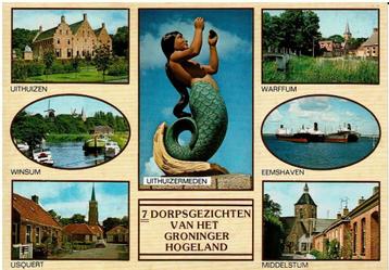 Ansichtkaart 7 dorpsgezichten Groninger Hogeland beschikbaar voor biedingen